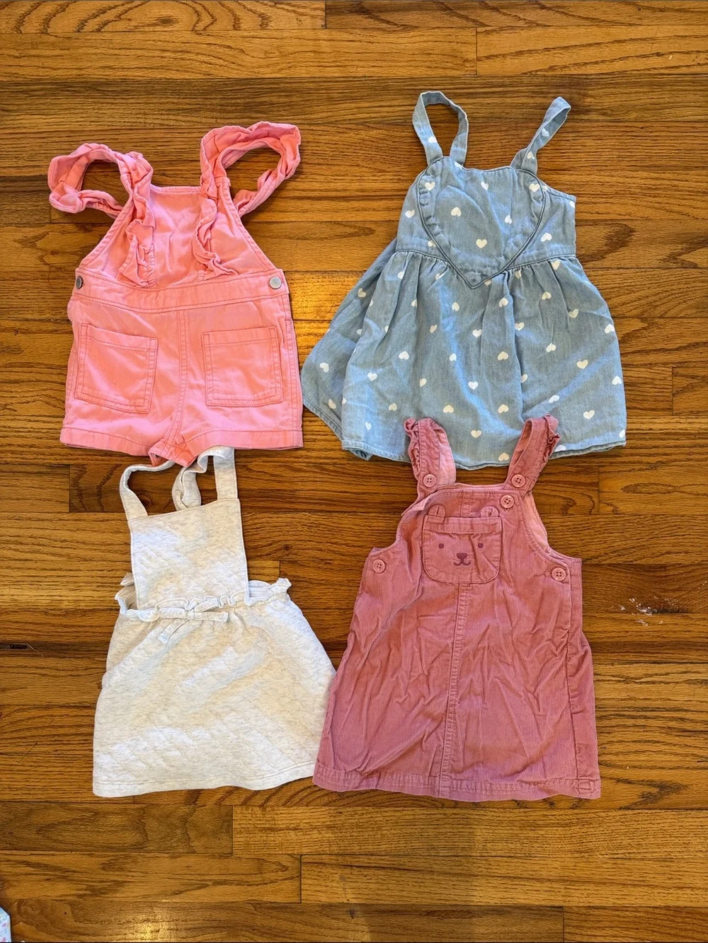Old Navy Pink, Light Blue, Cream & Rose Girls' Dress and Romper Bundle